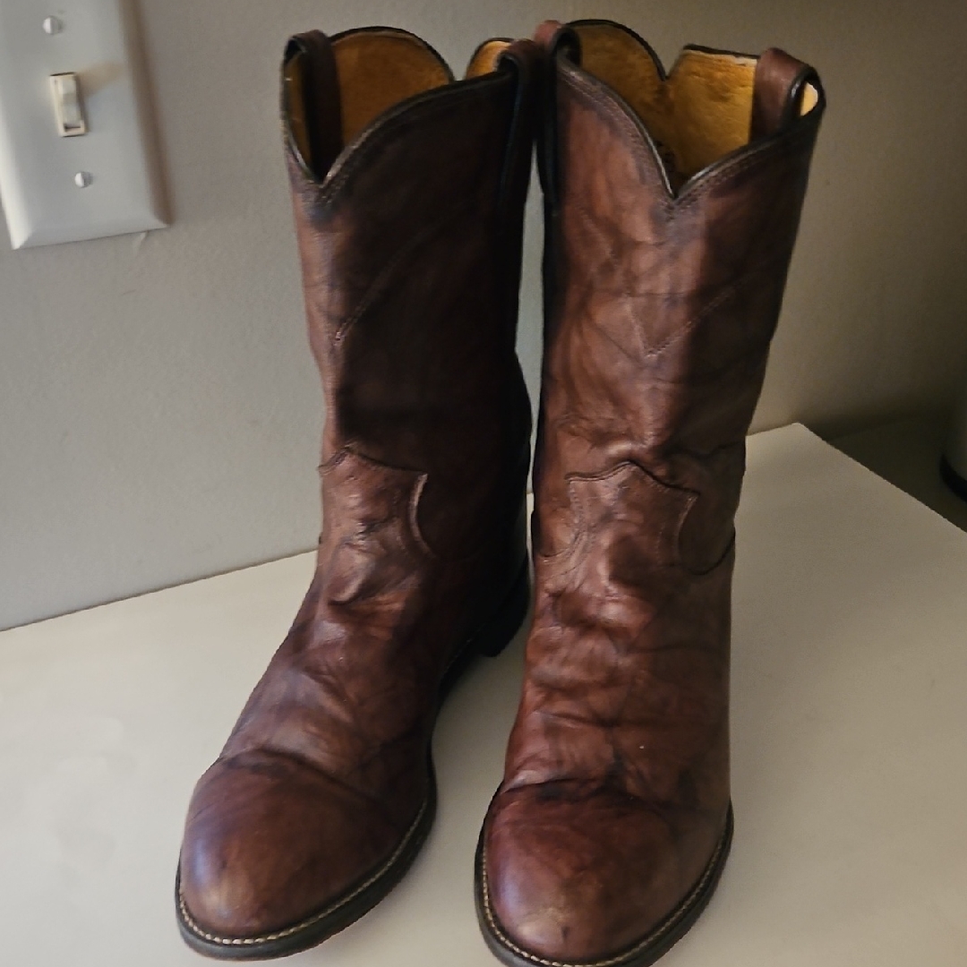 Justin Mens Jackson Roper Boots Sz 10.5 D